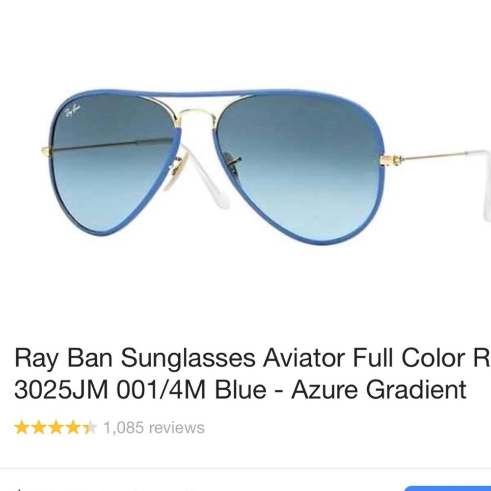 Blue aviator ray bans